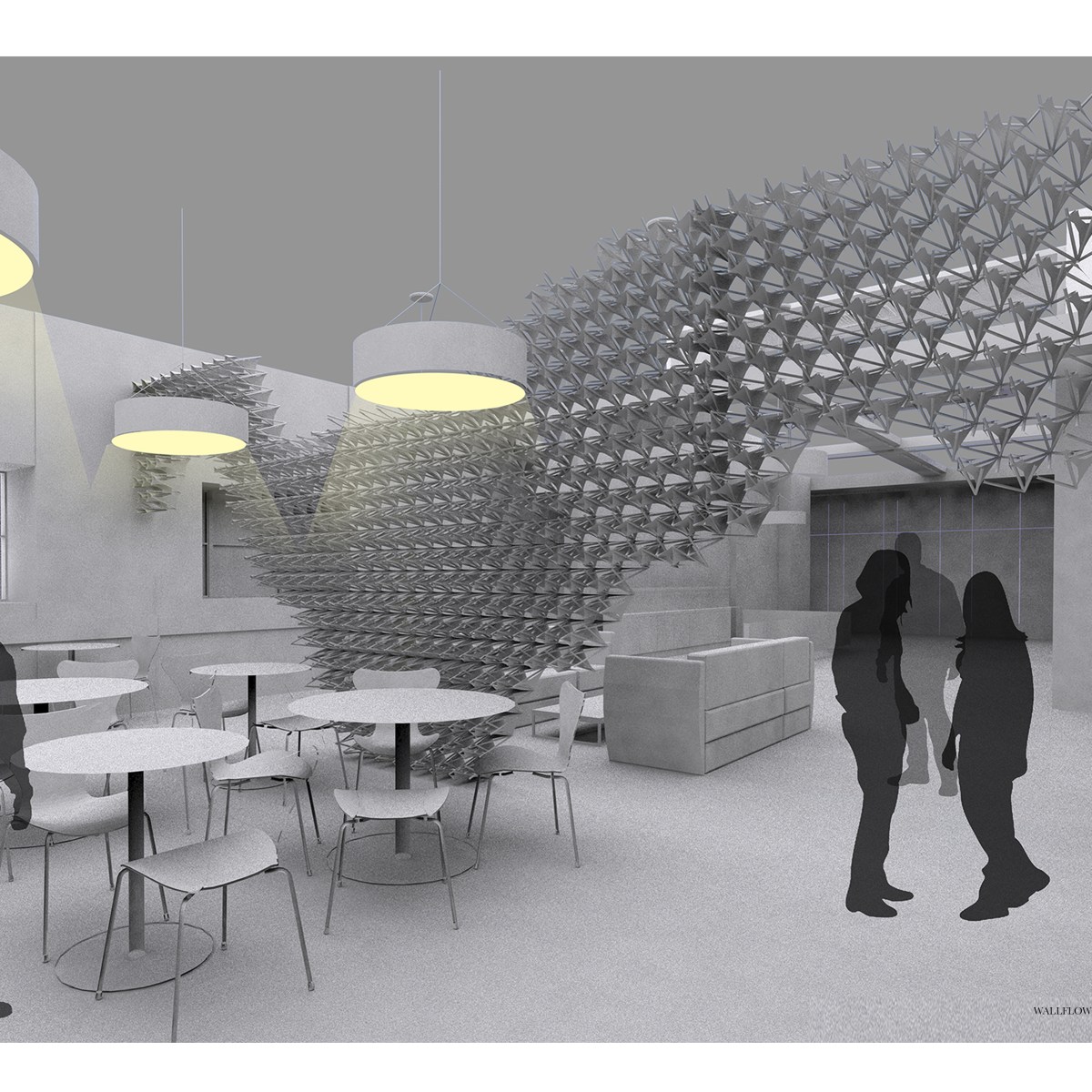 Tensegrity Wall/flower for Buro&nbsp;Happold